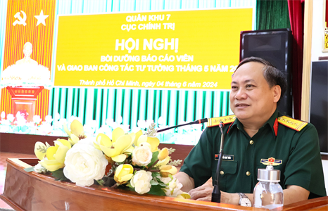 Bồi dưỡng báo cáo viên và giao ban công tác tư tưởng tháng 5 năm 2024