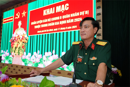Trung đoàn Gia Định khai mạc huấn luyện quân nhân dự bị khung B năm 2024