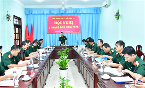 Đảng ủy Đoàn Kinh tế - Quốc phòng 778 hội nghị 6 tháng đầu năm 2024