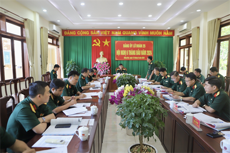 Đảng ủy Lữ đoàn 25 hội nghị 6 tháng đầu năm 2024