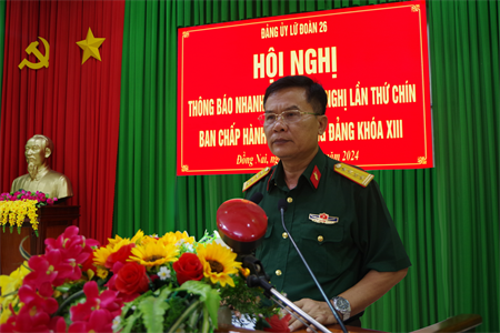 Lữ đoàn 26 thông báo nhanh kết quả Hội nghị Trung ương 9, khóa XIII