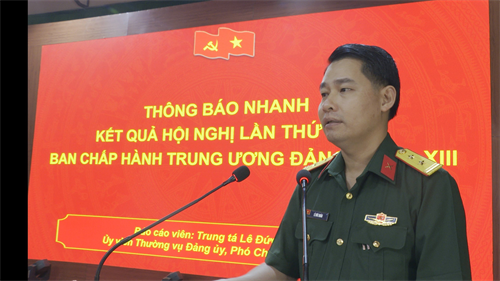 Đảng ủy Sư đoàn 5 thông báo nhanh kết quả Hội nghị lần thứ 9