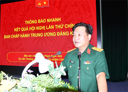 Đảng ủy Cục Hậu cần thông báo nhanh kết quả Hội nghị lần thứ 9, Ban Chấp hành Trung ương Đảng khóa XIII