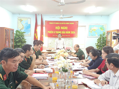 Đảng ủy Quân sự huyện Bình Chánh hội nghị 6 tháng đầu năm 2024