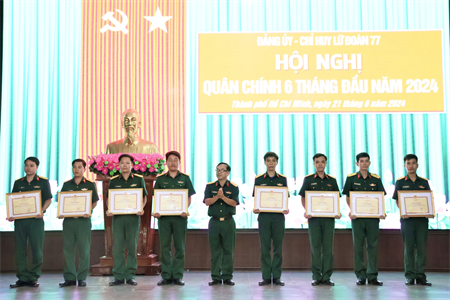 Lữ đoàn 77 tổ chức hội nghị quân chính 6 tháng đầu năm 2024