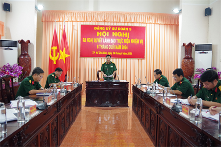Đảng ủy Sư đoàn 9 ra nghị quyết lãnh đạo thực hiện nhiệm vụ 6 tháng cuối năm 2024