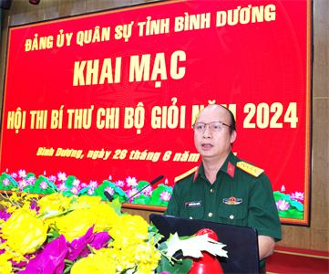 Đảng ủy Quân sự tỉnh Bình Dương: 38 thí sinh tham gia Hội thi Bí thư chi bộ giỏi năm 2024
