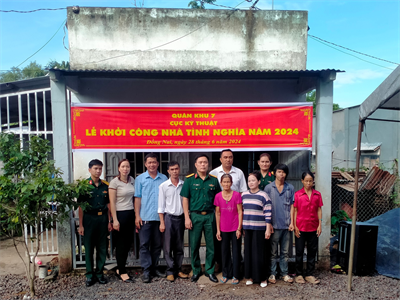 Kho K6 khởi công xây dựng nhà tình nghĩa cho quân nhân xuất ngũ có hoàn cảnh khó khăn