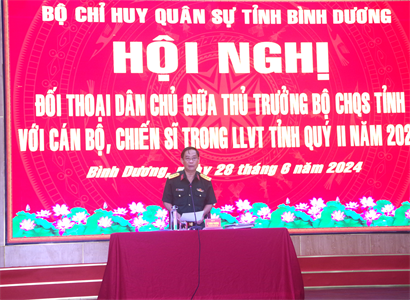 Bộ CHQS tỉnh Bình Dương: Lắng nghe tâm tư, tình cảm, nguyện vọng của cán bộ, chiến sĩ