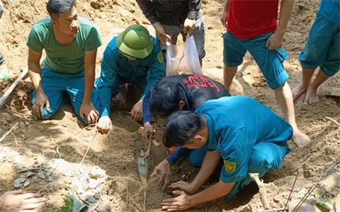 Tìm thấy hài cốt liệt sĩ tại xã An Điền, thành phố Bến Cát