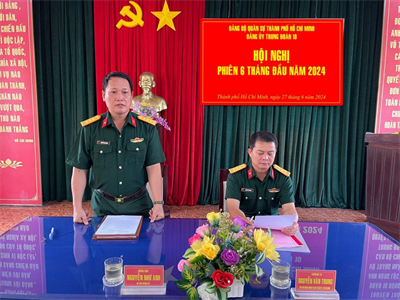 Đảng ủy Trung đoàn 10 Hội nghị phiên 6 tháng đầu năm 2024