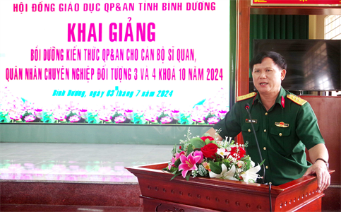 Tỉnh Bình Dương: 60 đồng chí được bồi dưỡng kiến thức quốc phòng an ninh