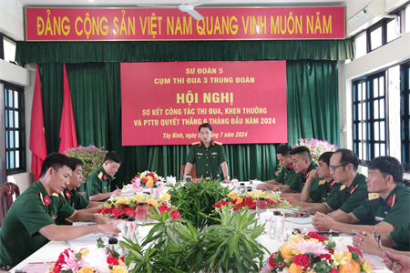 Cụm thi đua 3 Trung đoàn của Sư đoàn 5 hoàn thành tốt nội dung, chỉ tiêu thi đua 6 tháng đầu năm 2024