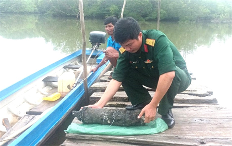 Ban Chỉ huy Quân sự huyện Cần Giờ tích cực, chủ động xử lý bom, mìn, vật liệu nổ