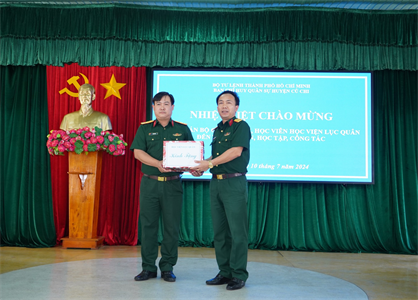 Học viện Lục quân tham quan, học tập tại Ban Chỉ huy Quân sự huyện Củ Chi