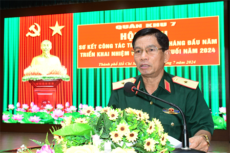 Quân khu 7 sơ kết công tác Tham mưu 6 tháng đầu năm 2024