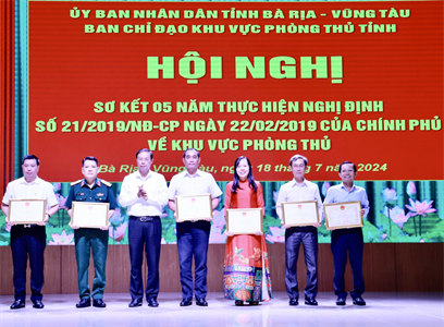 Tỉnh Bà Rịa - Vũng Tàu sơ kết 5 năm thực hiện Nghị định 21 của Chính phủ về Khu vực phòng thủ