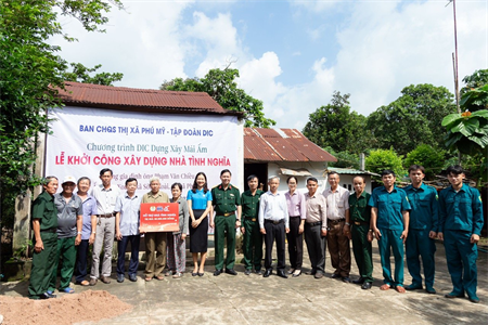 Ban CHQS thị xã Phú Mỹ khởi công xây dựng “Nhà tình nghĩa”