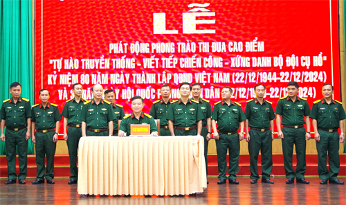 Đảng ủy, Bộ CHQS tỉnh Bình Dương phát động đợt thi đua cao điểm “Tự hào truyền thống - Viết tiếp chiến công - Xứng danh Bộ đội Cụ Hồ”