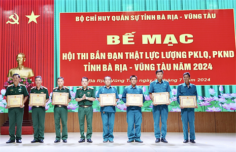 Bộ CHQS tỉnh Bà Rịa - Vũng Tàu bế mạc Hội thi bắn đạn thật lực lượng Phòng không lục quân, Phòng không nhân dân năm 2024