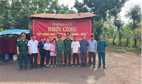 Ban CHQS huyện Bù Đốp khởi công xây dựng nhà tình nghĩa quân - dân năm 2024