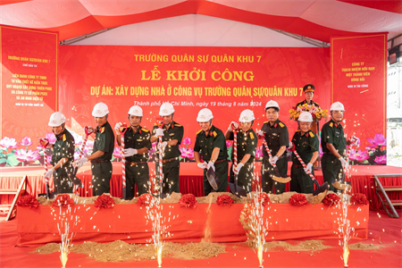 Khởi công xây dựng Nhà ở công vụ Trường Quân sự Quân khu 7