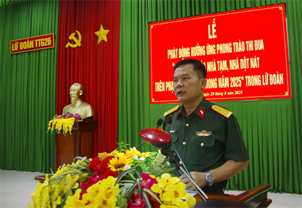 Lữ đoàn 26 hưởng ứng phong trào thi đua “Chung tay xóa nhà tạm, nhà dột nát”