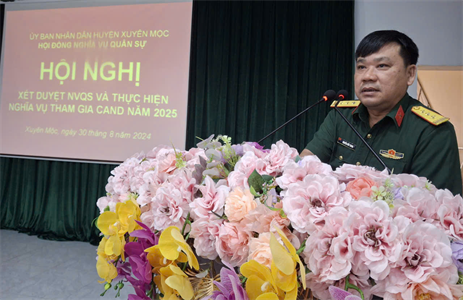 Huyện Xuyên Mộc xét duyệt nghĩa vụ quân sự năm 2025