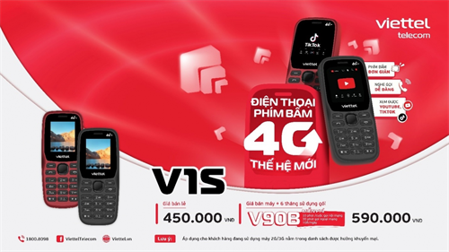 Viettel ra mắt điện thoại 4G V1S có tính năng đặc biệt giá chỉ từ 590.000 đồng