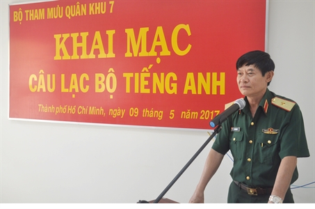 ​Bộ Tham mưu Quân khu Khai mạc Câu lạc bộ tiếng Anh