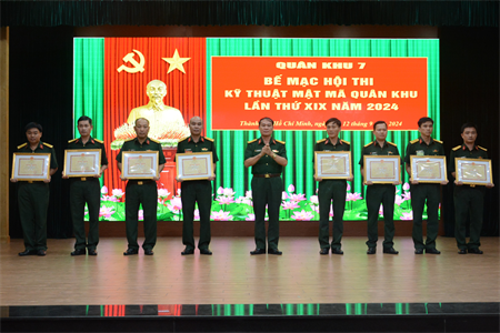 Quân khu 7 bế mạc Hội thi Kỹ thuật mật mã lần thứ XIX năm 2024