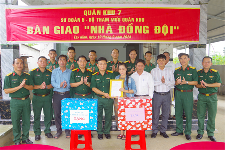 Trung đoàn 4, Sư đoàn 5 bàn giao “Nhà đồng đội”