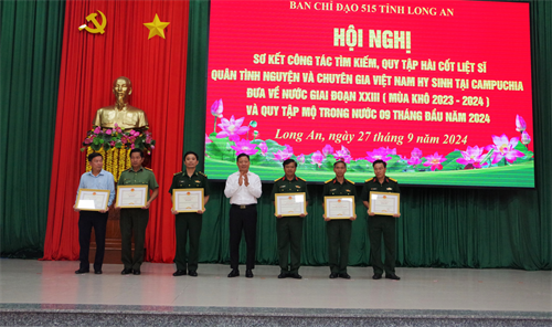 Ban Chỉ đạo 515 tỉnh Long An sơ kết công tác tìm kiếm, quy tập hài cốt liệt sĩ