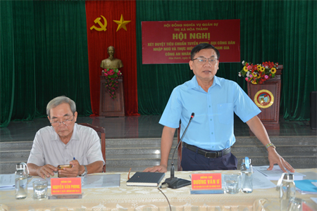 Thị xã Hòa Thành xét duyệt nghĩa vụ quân sự năm 2025