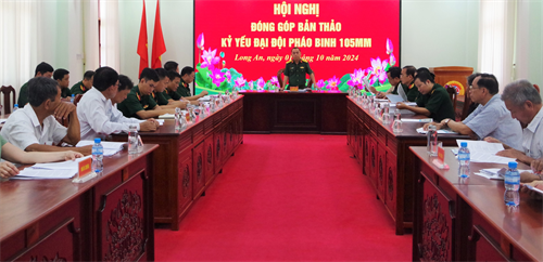 Bộ CHQS tỉnh Long An tổ chức Hội thảo Kỷ yếu Đại đội Pháo binh 105mm