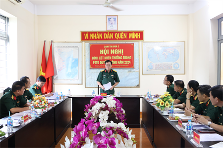 Cụm thi đua số 2 - Cục Chính trị Quân khu bình xét khen thưởng trong Phong trào Thi đua Quyết thắng năm 2024