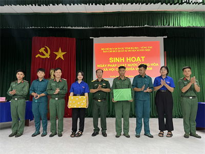 Ban CHQS huyện Xuyên Mộc tổ chức Ngày pháp luật năm 2024