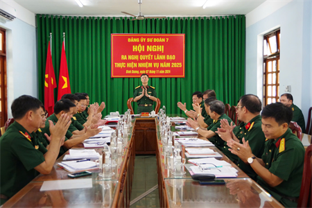 Đảng ủy Sư đoàn 7 lãnh đạo hoàn thành tốt nhiệm vụ năm 2024