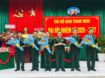 Chi bộ Ban Tham mưu Đại hội nhiệm kỳ 2025 - 2027, làm trước trong Đảng bộ Quân sự thị xã Phú Mỹ