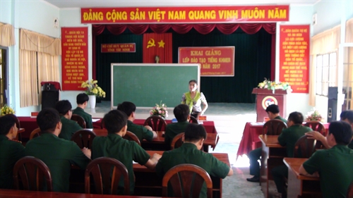 Bộ Chỉ huy Quân sự tỉnh Tây Ninh: Khai giảng Lớp đào tạo tiếng Khmer khóa 3 năm 2017