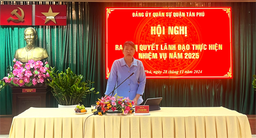 Đảng ủy Quân sự quận Tân Phú: Lãnh đạo LLVT quận hoàn thành tốt nhiệm vụ năm 2024