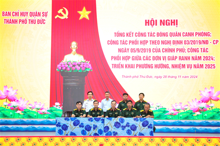 Ban CHQS thành phố Thủ Đức nâng cao công tác phối hợp đóng quân canh phòng