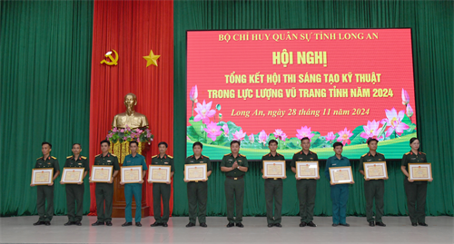 Bộ CHQS tỉnh Long An tổng kết hội thi sáng tạo kỹ thuật