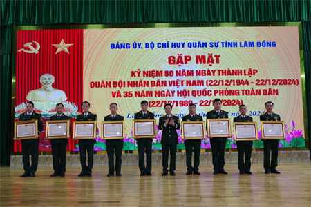 Bộ CHQS tỉnh Lâm Đồng gặp mặt kỷ niệm 80 năm Ngày thành lập Quân đội nhân dân Việt Nam