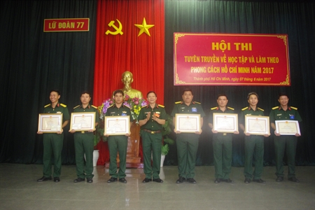 Lữ đoàn 77  hội thi tuyên truyền về học tập và làm theo phong cách Hồ Chí Minh năm 2017