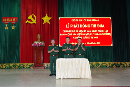 Khối thi đua 3 cơ quan Sư đoàn 7 phát động thi đua cao điểm “Mừng Đảng, mừng Xuân, ra quân Quyết thắng”