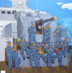 35 tác phẩm mỹ thuật về đề tài lực lượng vũ trang và chiến tranh cách mạng