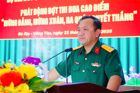 Bộ CHQS tỉnh Bà Rịa - Vũng Tàu phát động đợt thi đua cao điểm “Mừng Đảng, mừng Xuân, ra quân Quyết thắng”