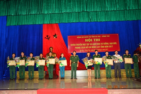 Đảng uỷ Quân Sự tỉnh Bà Rịa-Vũng Tàu: Hội thi Tuyên truyền học tập và làm theo tư tưởng, đạo đức, phong cách Hồ Chí Minh.