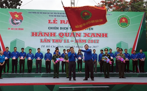 Hơn 20.000 cán bộ, chiến sĩ LLVT tham gia Chiến dịch tình nguyện Hành quân xanh 2017